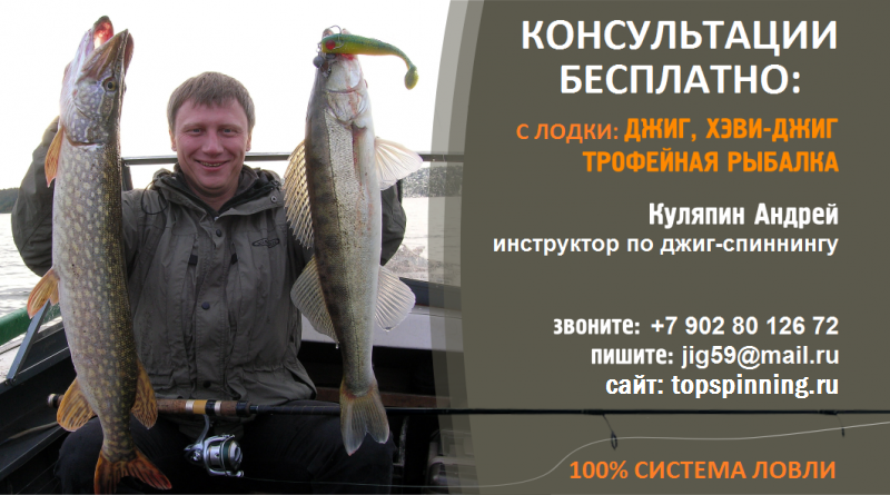 2 3 topspinning.ru Визитка_Куляпин Андрей - 100% СИСТЕМА джиг спиннинг рыбалка  блесна воблер катушк