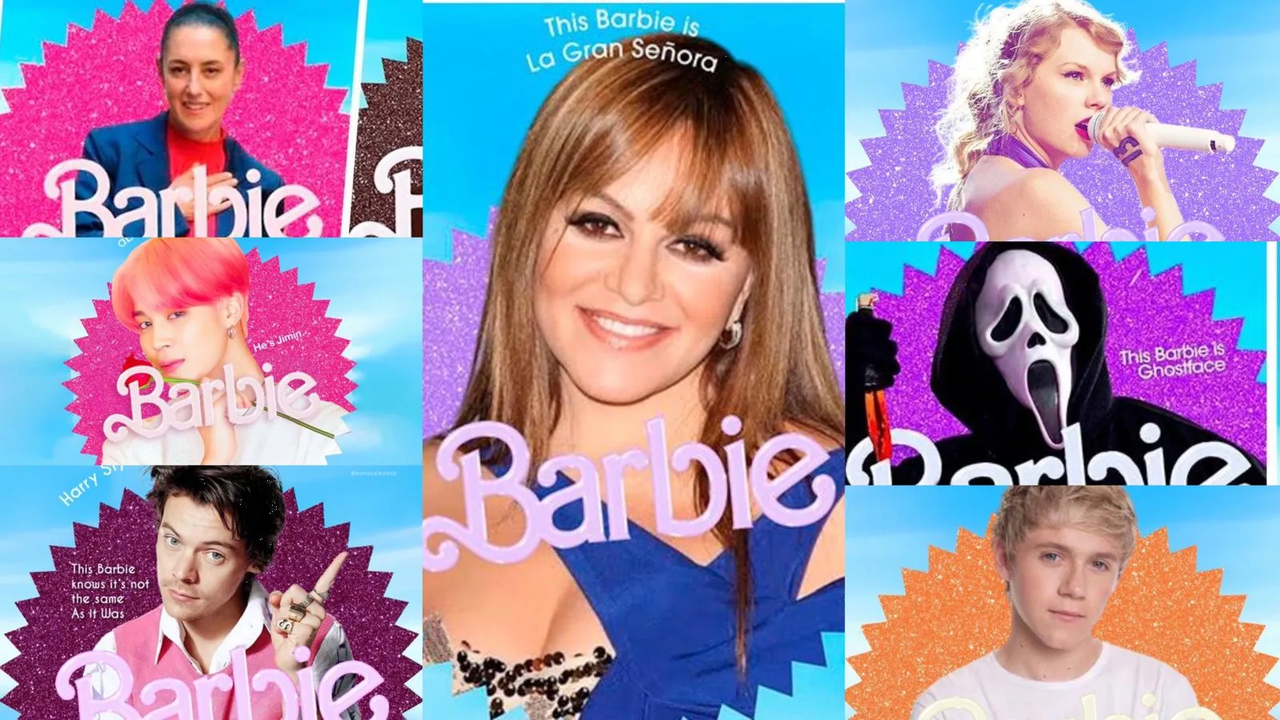 Políticos y famosos aparecen en graciosos posters de Barbie