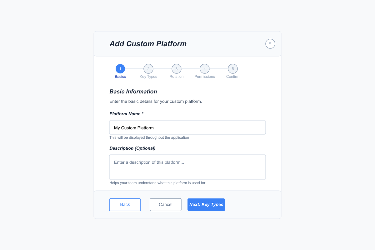 Adding a platform