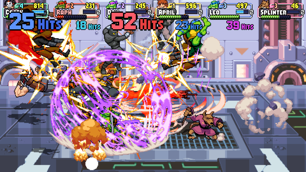 A chaotic scene unfolds during a 6-player co-op game.