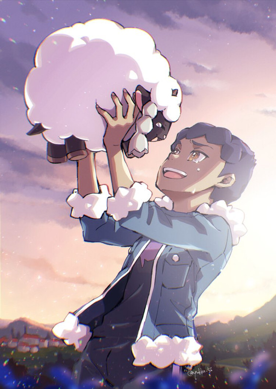 hop-and-wooloo-pokemon-and-3-more-drawn-