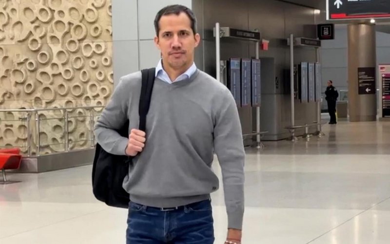 Juan Guaidó a su llegada a Miami