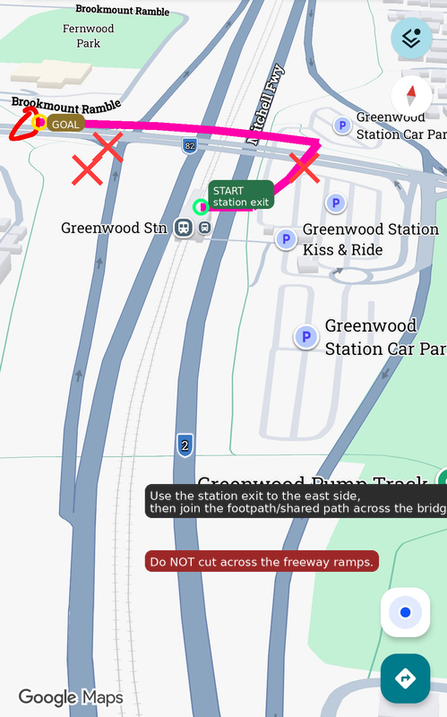 greenwood safe exit route mapview