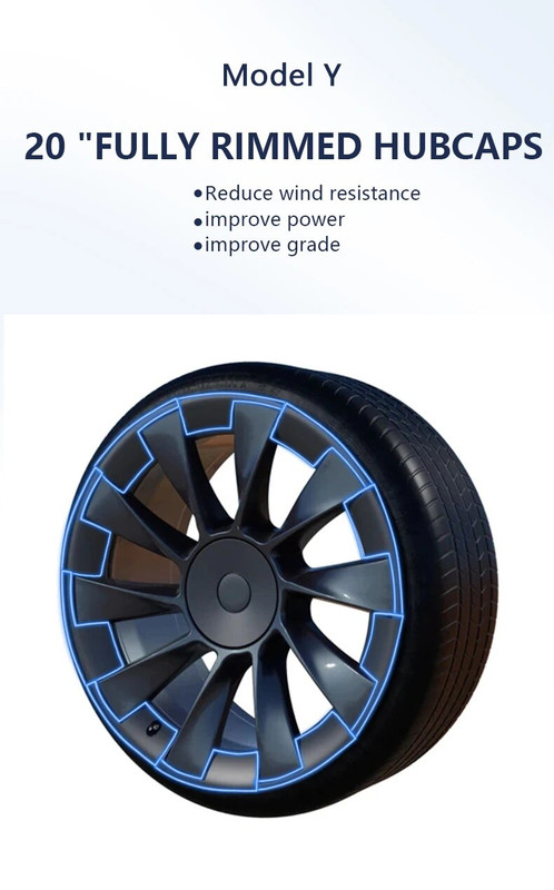 Protections De Jantes 21 Pouces Pour Tesla Überturbine - ABS+PC Anti-rayures, Mousse Insonorisante, Lot De 4, Noir Mat