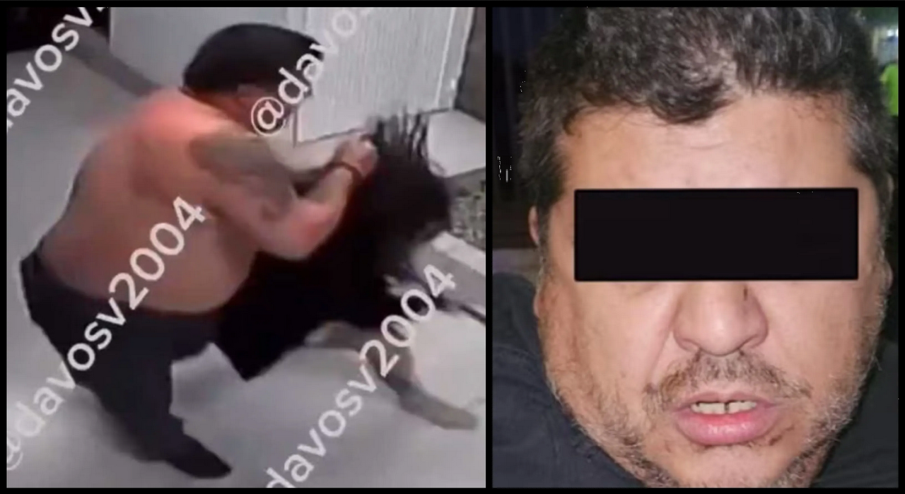 Detienen al sujeto que fue captado golpeando con una escoba a una mujer