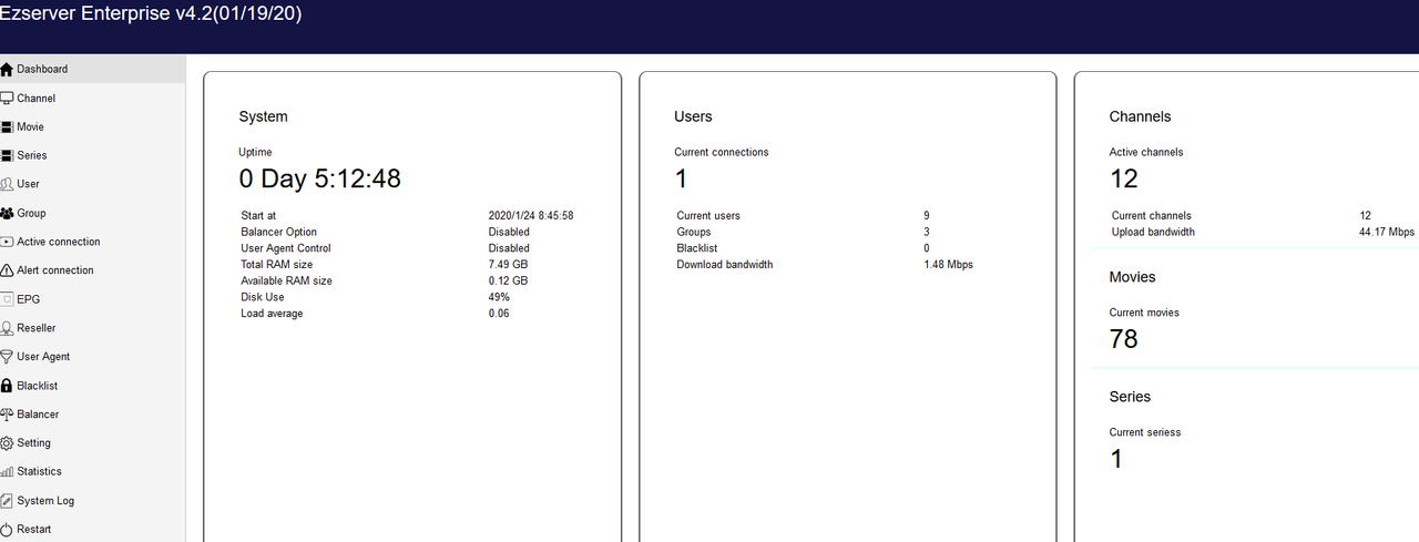 Resource 'EZSERVER v4.2 (2020 01 19) for Linux X64'