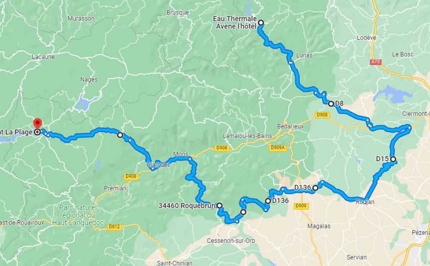 Rallye touristique Occitanie-Terres du Sud, 11-15 mai 2022 Parcours-J3-matin