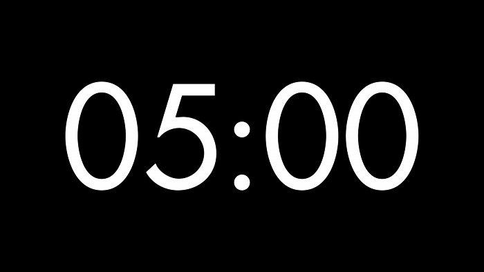Circle Alpha Channel: 5-Minute Countdown in High Resolution