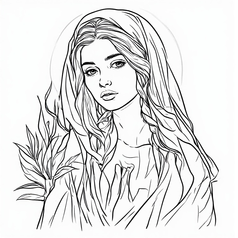 Madonna-l-Line-drawing-natural-(65)
