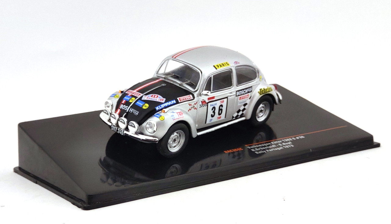 VW Kafer 1302S No.36, Rally Portugal 1973 GrünsteidlHopf IXO RAC360C (1)