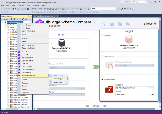 dbForge Schema Compare for SQL Server 5.3.29