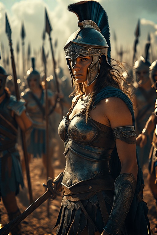 Greek-Warrior-Female-Spears-Sw-15