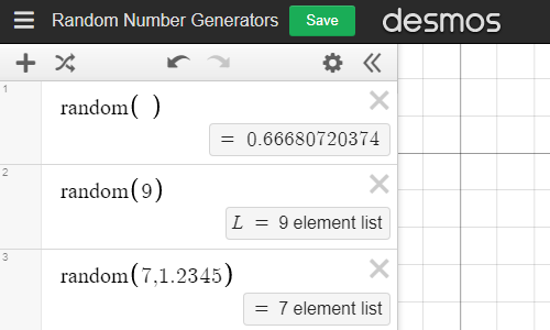 Desmos Random Number Generation