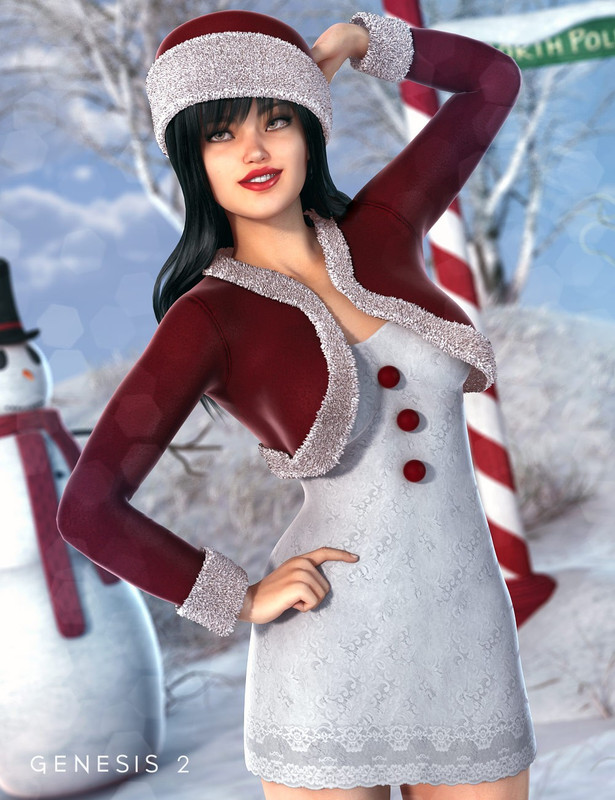 Frosty Dress for Genesis 2 Female(s)