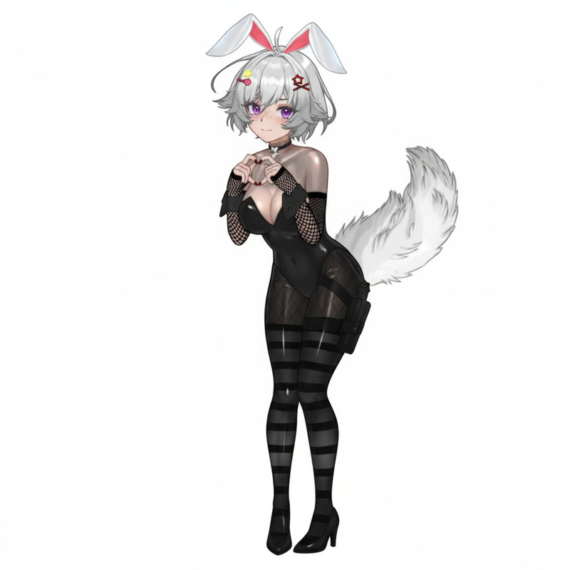gemini 2 5 flash image white background cute pose anime style 0 (1)