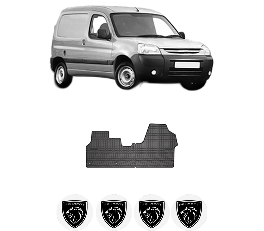 Set covorase presuri PEUGEOT PARTNER Box Body/MPV din 2008-2016, auto, din cauciuc thermoplastic, 4 Stickere auto cu PEUGEOT