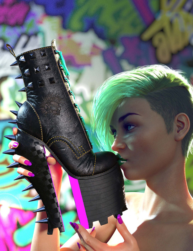 Mohawk Boots for Genesis 8 and 8.1 Females Mohawk Boots for Genesis 8 and 8.1 Females