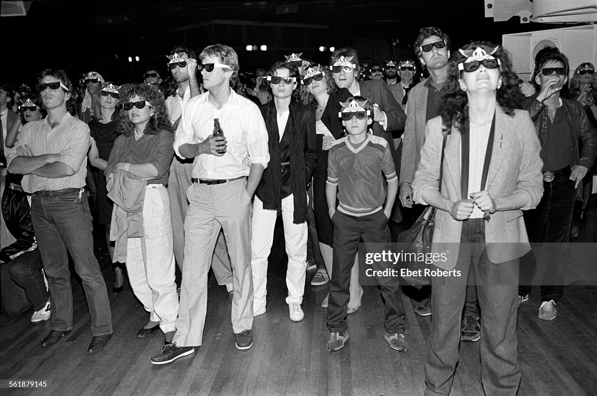 The audience at an Aerosmith party at Studio 54 in New York City on May 3, 1983. 