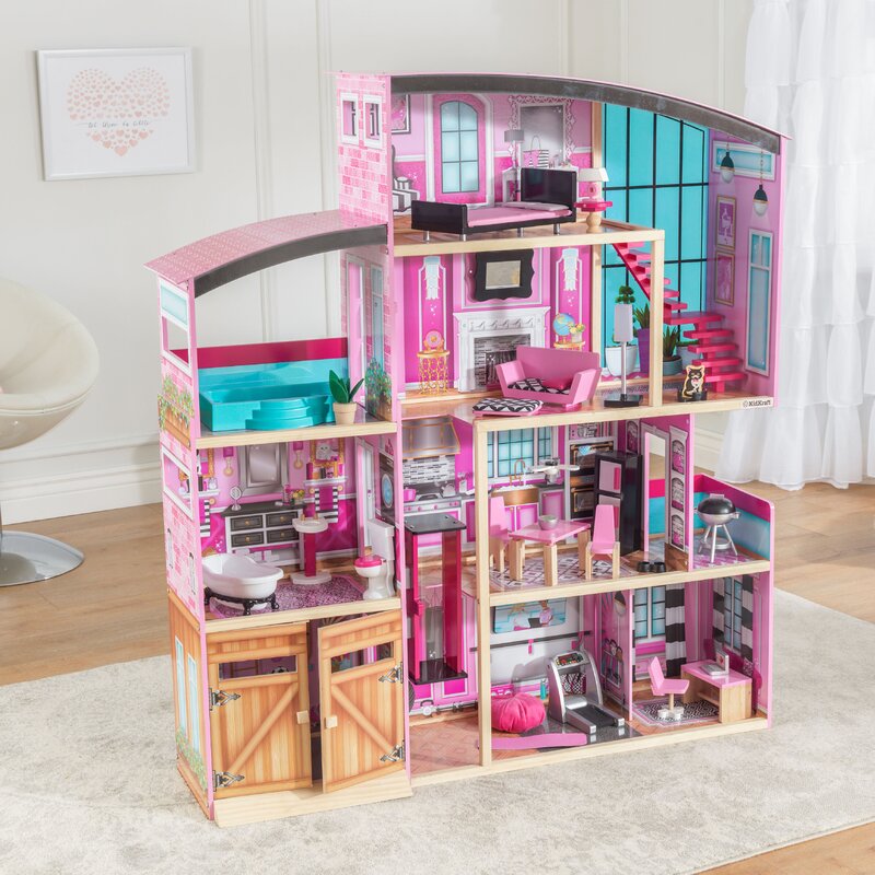 wooden barbie doll house