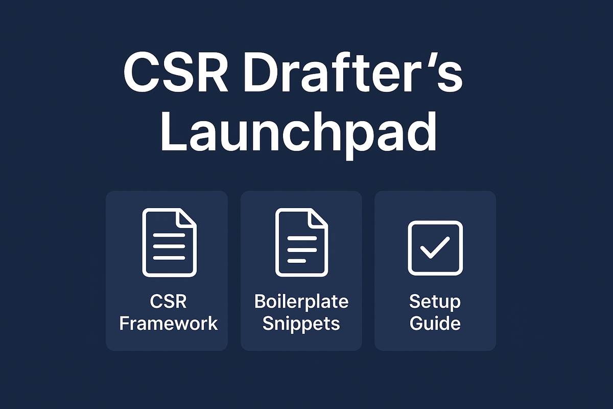 CSR Drafter’s Launchpad Cover