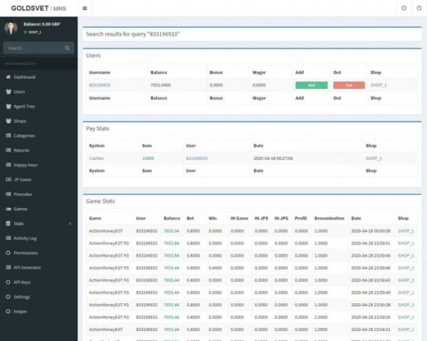 Goldsvet 7.1 Core Casino Script