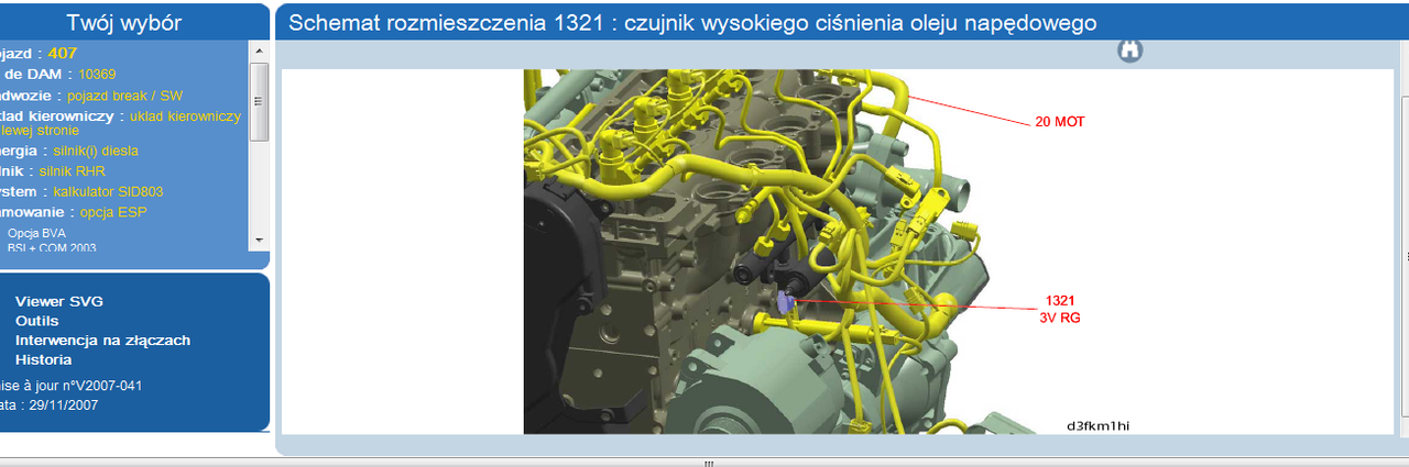 czujnik wysokiego ciśnienia paliwa