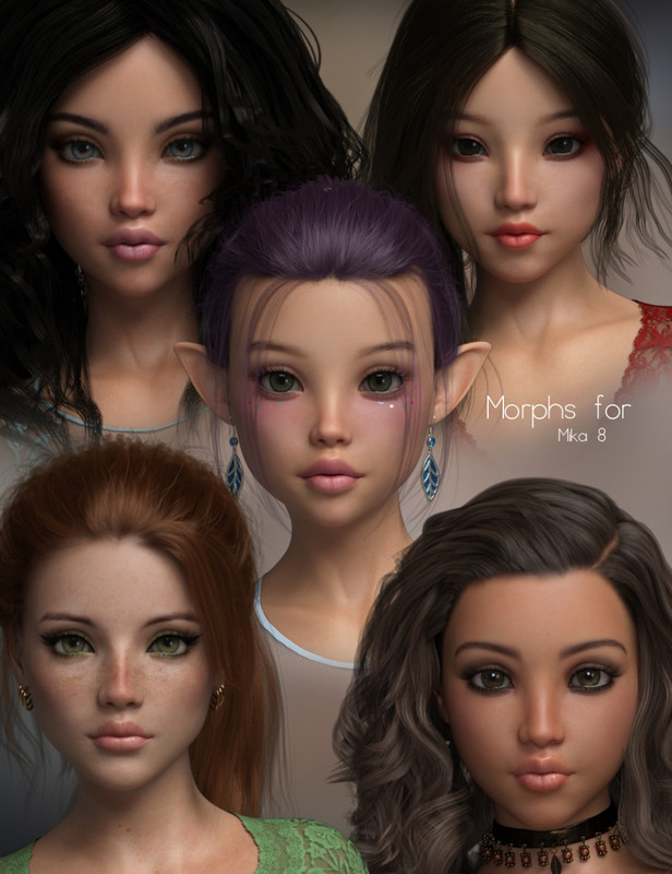 P3D Mika 8 Enhanced Morphs Package 