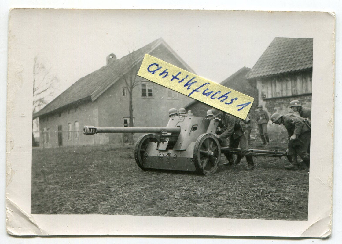 Deutsche Panzer-Jäger mit Langrohr Panzer-Abwehr-Geschütz im 2.WK