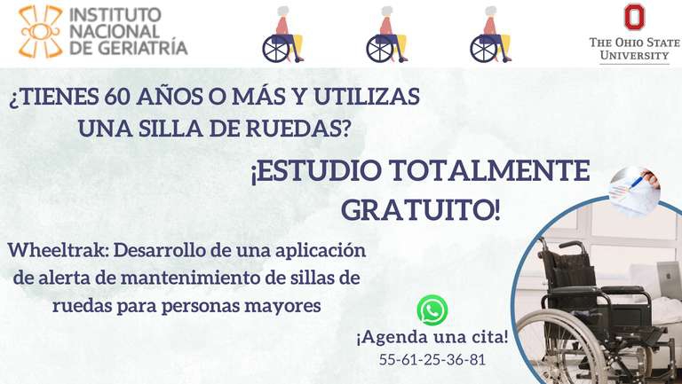 ESTUDIO DE SALUD GRATUITO PARA PERSONAS MAYORES EN SILLA DE RUEDAS EN CDMX 
