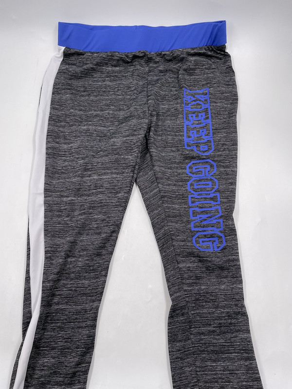 BODY INSTINCT KEEP GOING LEGGINGS BLACK/GREY/BLUE WOMEN EXTRA LARGE