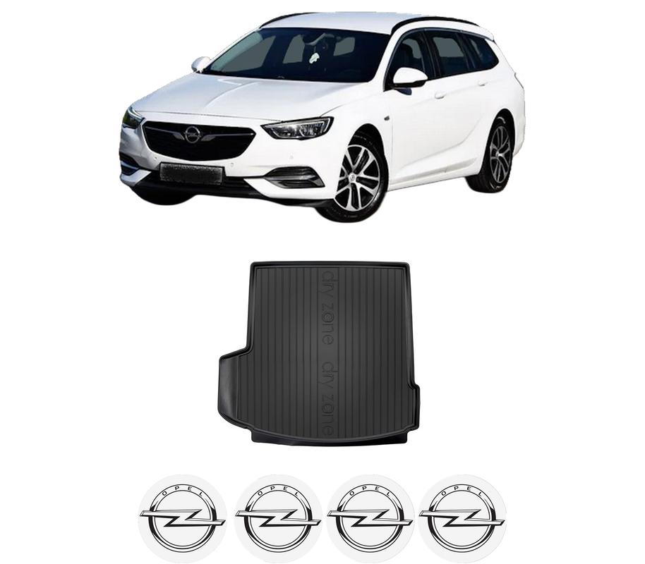 Tavita Portbagaj OPEL INSIGNIA B Sports Tourer (Z18) din 2017-2020, Protectie Portbagaj Auto, 4x Stickere auto cu OPEL