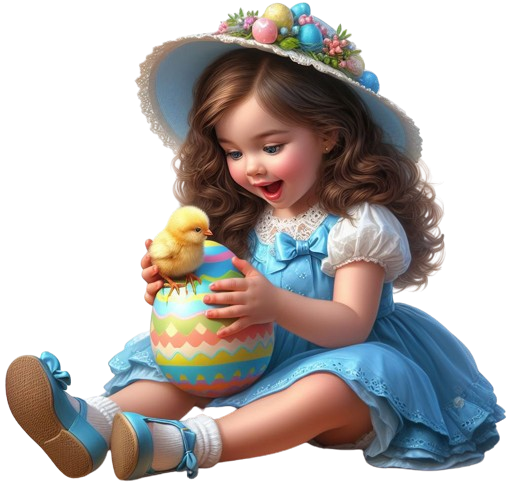 EasterGirl&Chick8AImadeByLoriM3-24