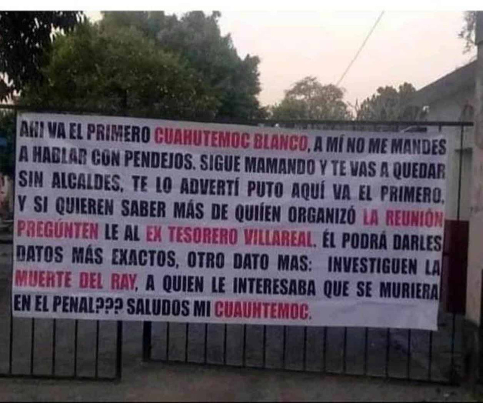 Nueva narcomanta contra Cuauhtemoc Blanco; edil de Xoxocotla asesinado en represalia