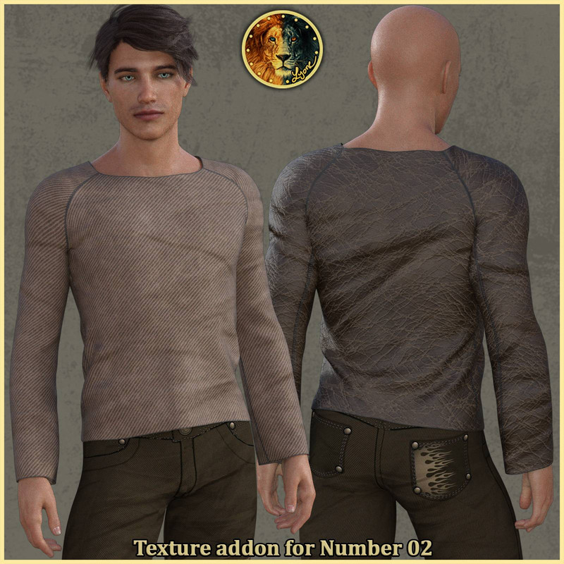 Texture addon for Number 02 outfit for G8M Texture addon for Number 02 outfit for G8M