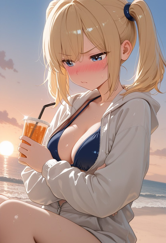 Akari pouting