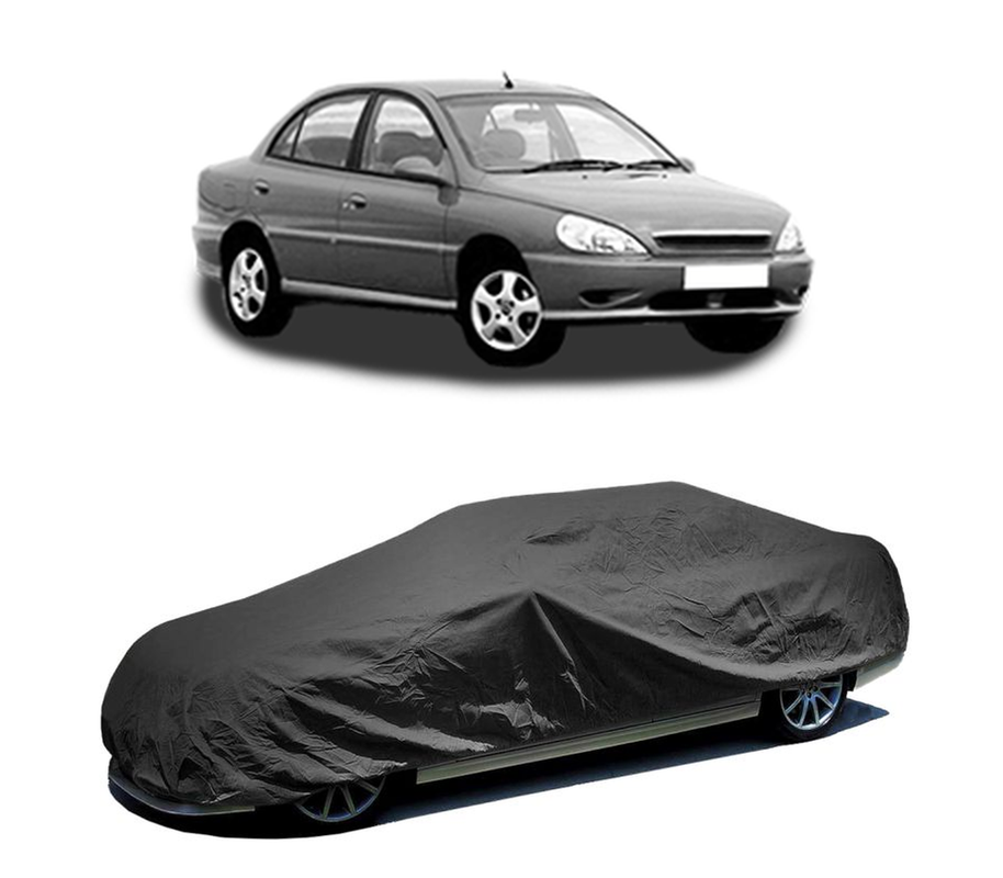 Husa tip prelata auto pentru KIA RIO I Saloon (DC_) 2000 - 2005,culoare negru, material textil impermeabil, rezistanta la intemperii praf UV, CARPASSION Husa Protectie