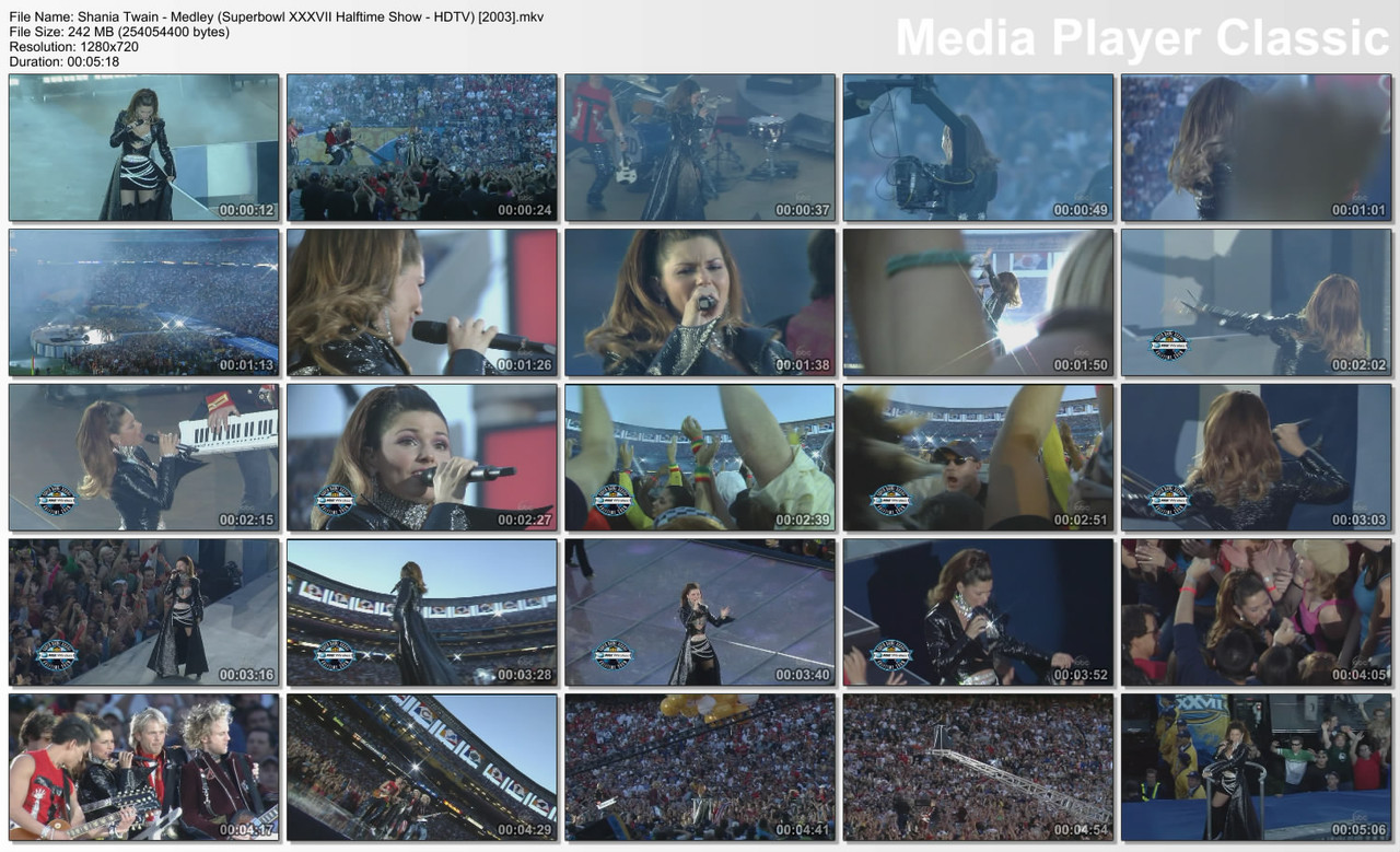 Shania Twain - Medley (Superbowl XXXVII Halftime Show - HDTV) [2