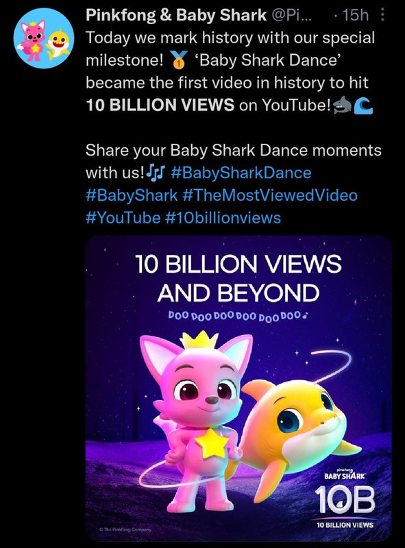 Baby Shark impone histórico récord en YouTube