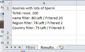 Only results seen for   FilTit4 xlsm