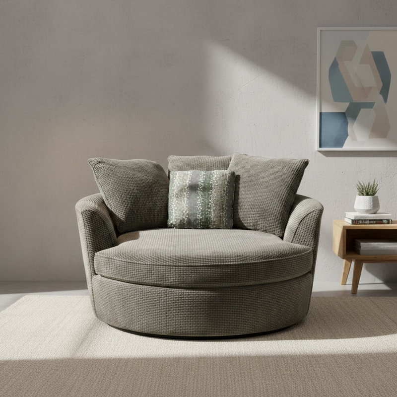 كنبة فردية مريحة بتصميم دائري مودرن | MS_ID_1PSF_00271