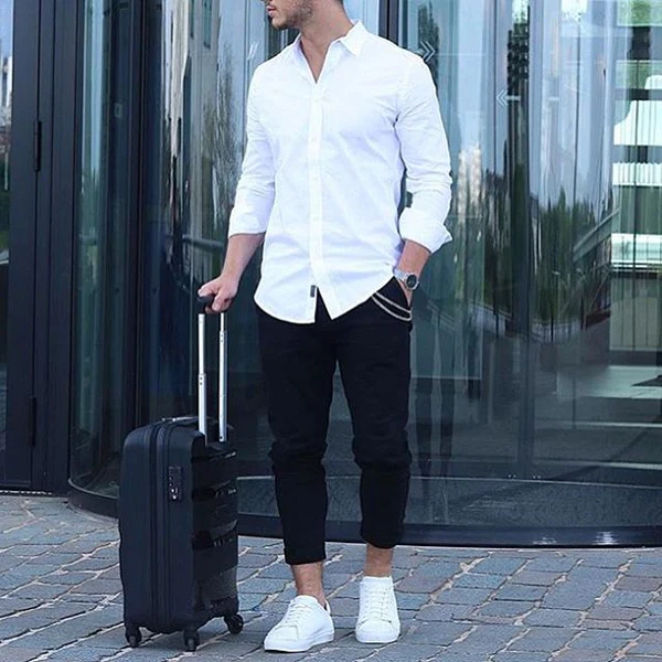 Black and white attire for guys