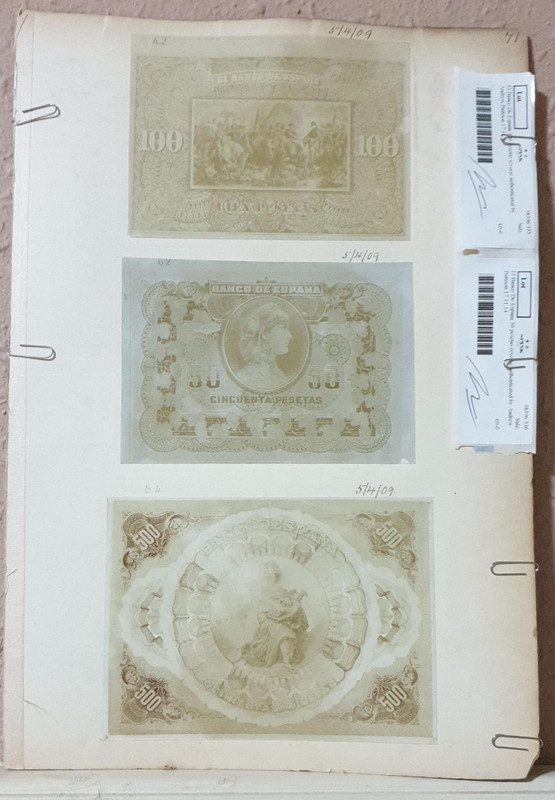 Pruebas fotográficas únicas archivo Bradbury de billetes de principios del siglo XX. 6596cbec-c876-4369-b592-6b6bda5c7ecd
