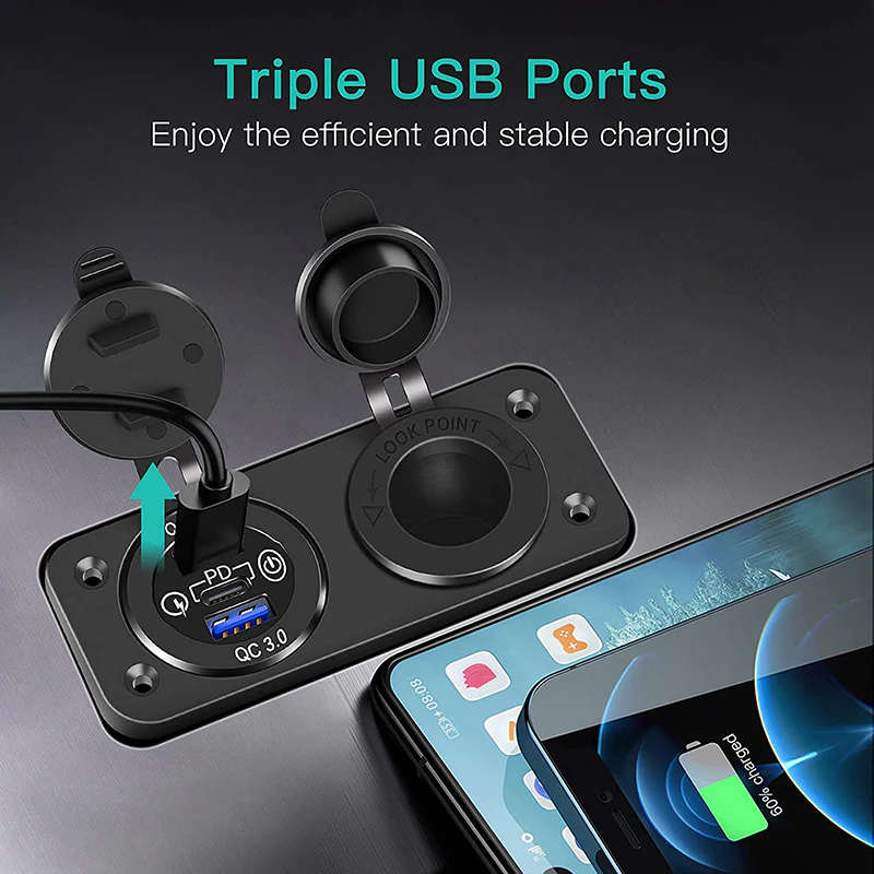 Power Station USB Type C PD, USB Type A QC, 12V Socket for Aldi Xfinity, Autobarn