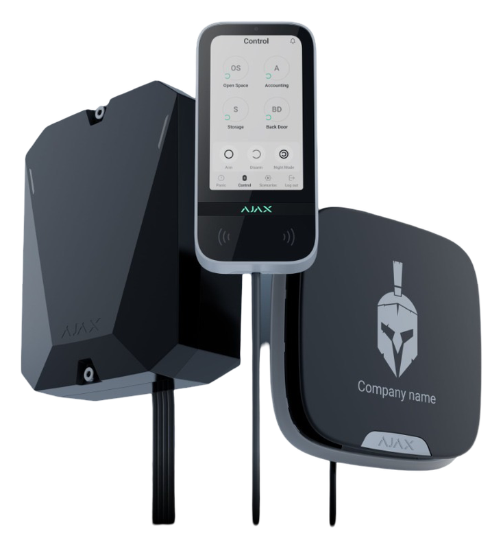 Vue détaillée mockup interface et matériel Ajax