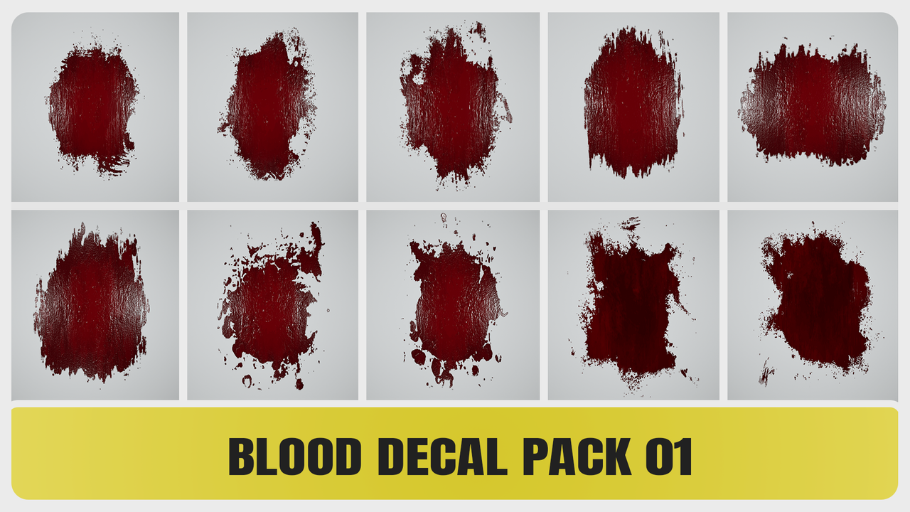 10 Blood Decals