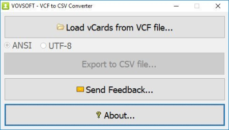 VovSoft VCF to CSV Converter 2.3
