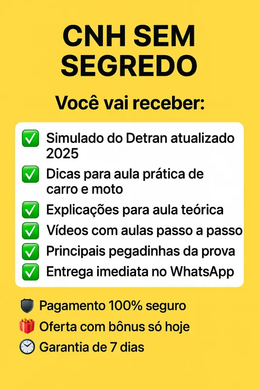 Benefícios do CNH Sem Segredo