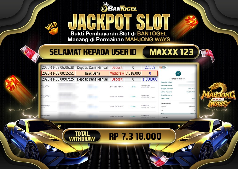BUKTI JACKPOT LUNAS BANTOGEL