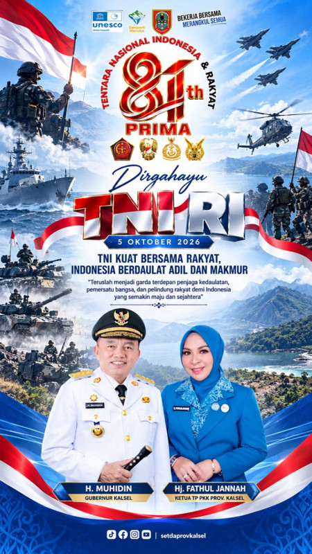 Ucapan HUT TNI Gubernur Kalsel