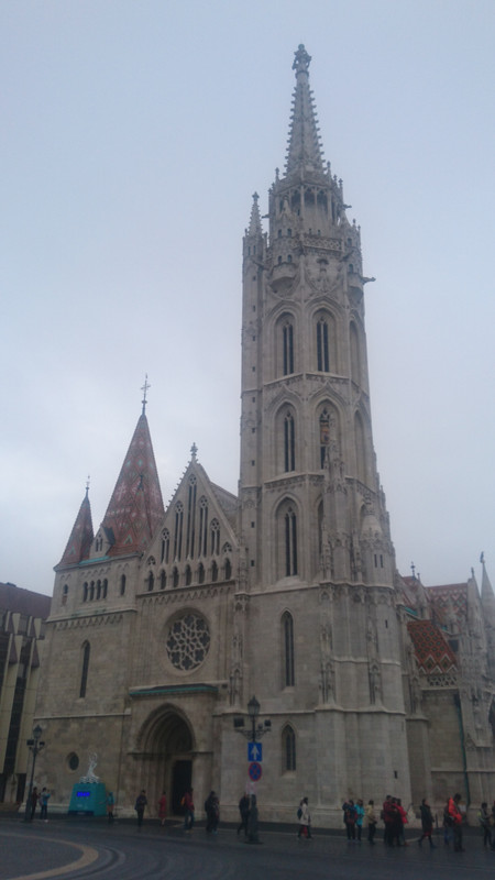 Main tower of the Matthias Church. Wikipedia informs me it is late Gothic in style.